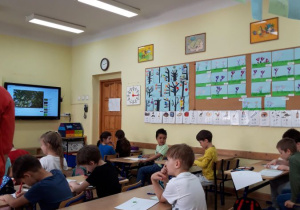 dzieci podczas realizacji projektu Drzewa 2