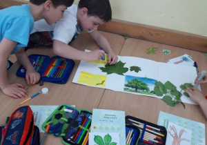 dzieci podczas realizacji projektu Drzewa 18