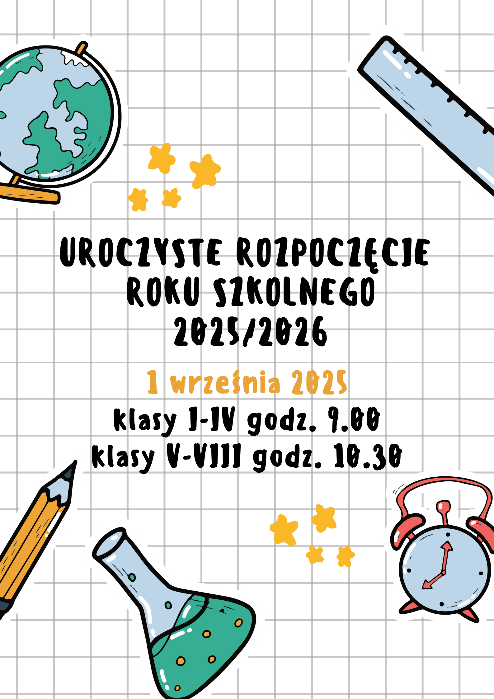 plakat rozpoczęcie roku szkolnego
