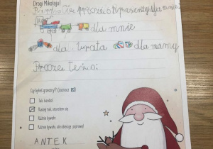 list do Świętego Mikołaja 2