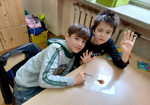 dzieci z klasy 3b podczas zajęć o ślimakach_15