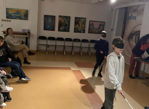 Klasa 3b na warsztatach w Instytucie Niewidomych