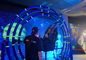 uczniowie podczas warsztatów w Kosmoparku_11